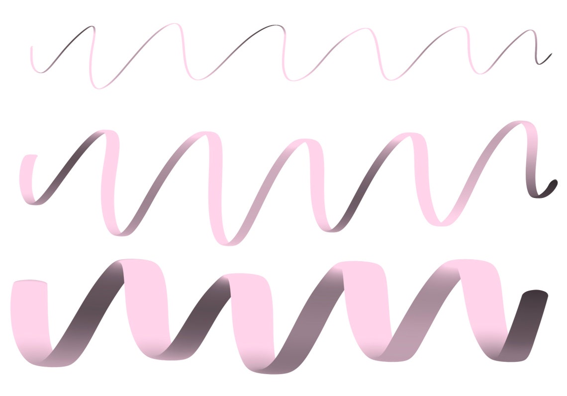 Colour Changing Ribbing Ribbon Color Changing Procreate Lettering Brush | Instant Download ...