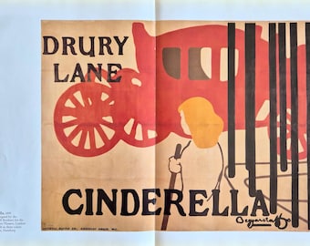 Vintage Theatre Poster – Cinderella – Theatrical History Wall Art