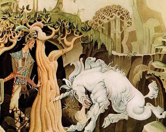 Kay Nielsen 'the Brave Little Tailor' Print: 1975 Art Nouveau