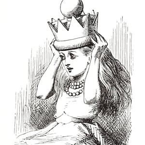 Vintage Alice in Wonderland Print: John Tenniel Illustration, 1977