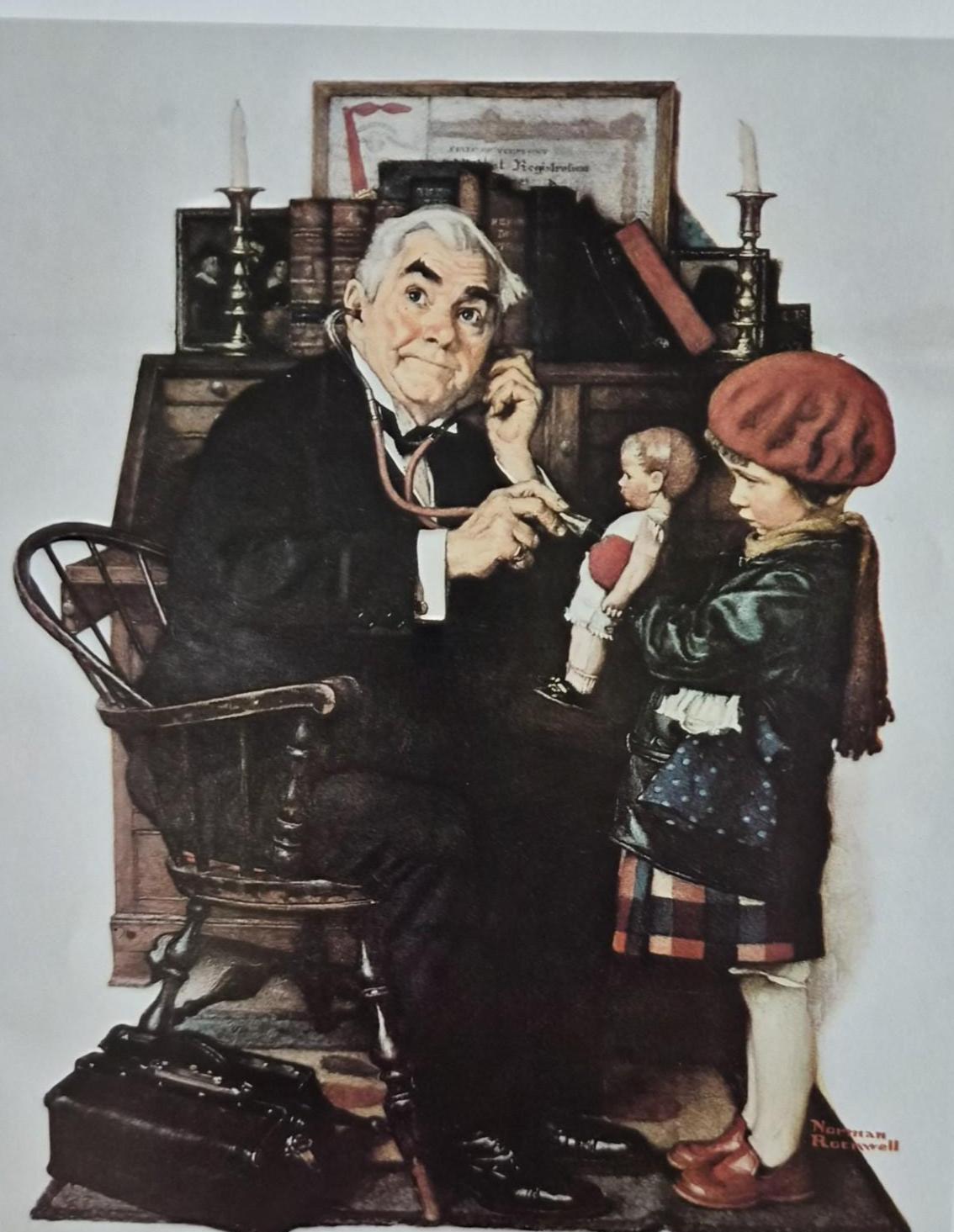 Norman rockwell the doctor and the doll - Etsy 日本