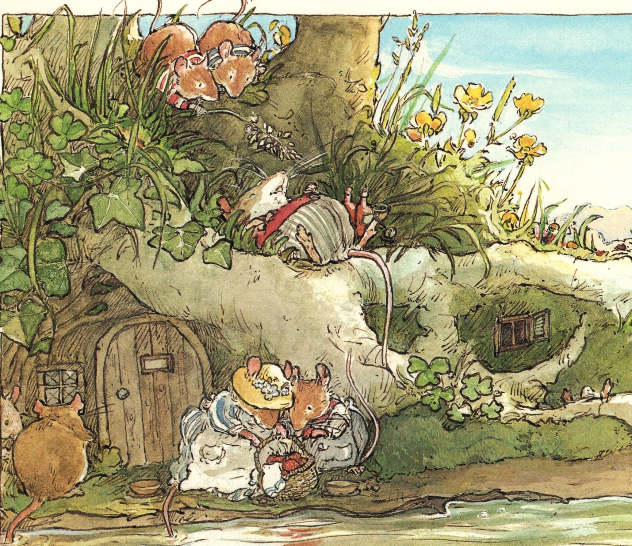 Jill Barklem BRAMBLY HEDGE Original Vintage 2-sided Print