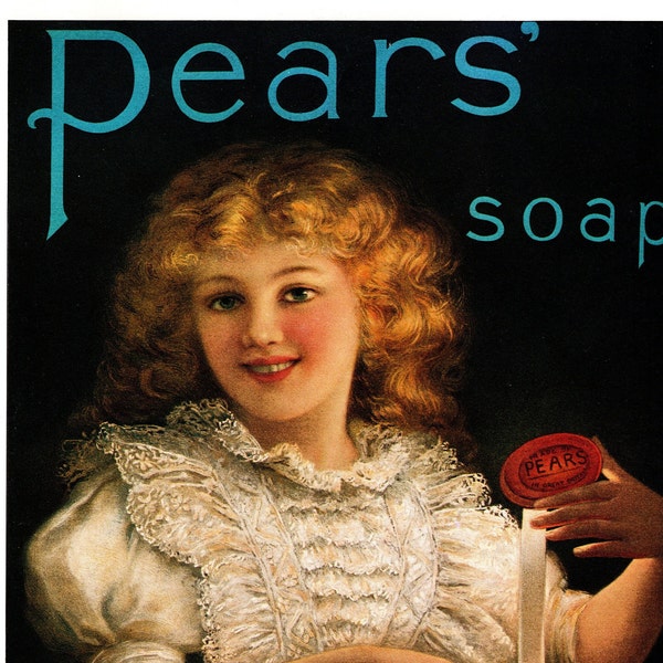 PEARS SOAP Vintage Ad Poster - 1978 Original Print - Bathroom Decor - Unique Gift (20)