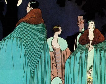 Léon Benigni Art Deco Illustration: 1926 Vintage Fashion Print
