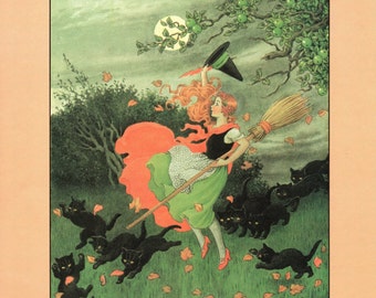 Vintage Ida Rentoul Outhwaite Original Large Print – Enchanted Island - Fairies - The Lady of the Blue Beads - Unique Gift