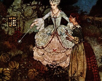 Edmund Dulac Sleeping Beauty Print: Vintage Fantasy Kingdom Art