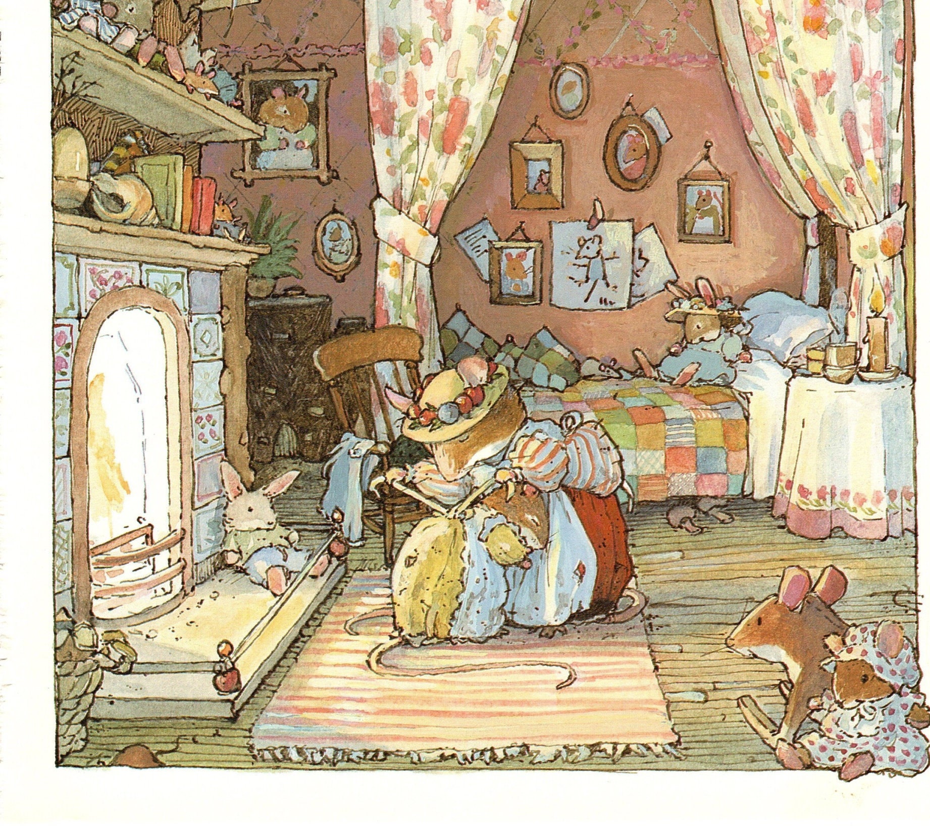 レア♪LAKELAND STUDIOS　Brambly Hedge RARE Brambly Hedge Exploring The Nursery Plaque By Lakeland