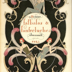 Ilustración de moda art déco de George Barbier: póster vintage de 1923