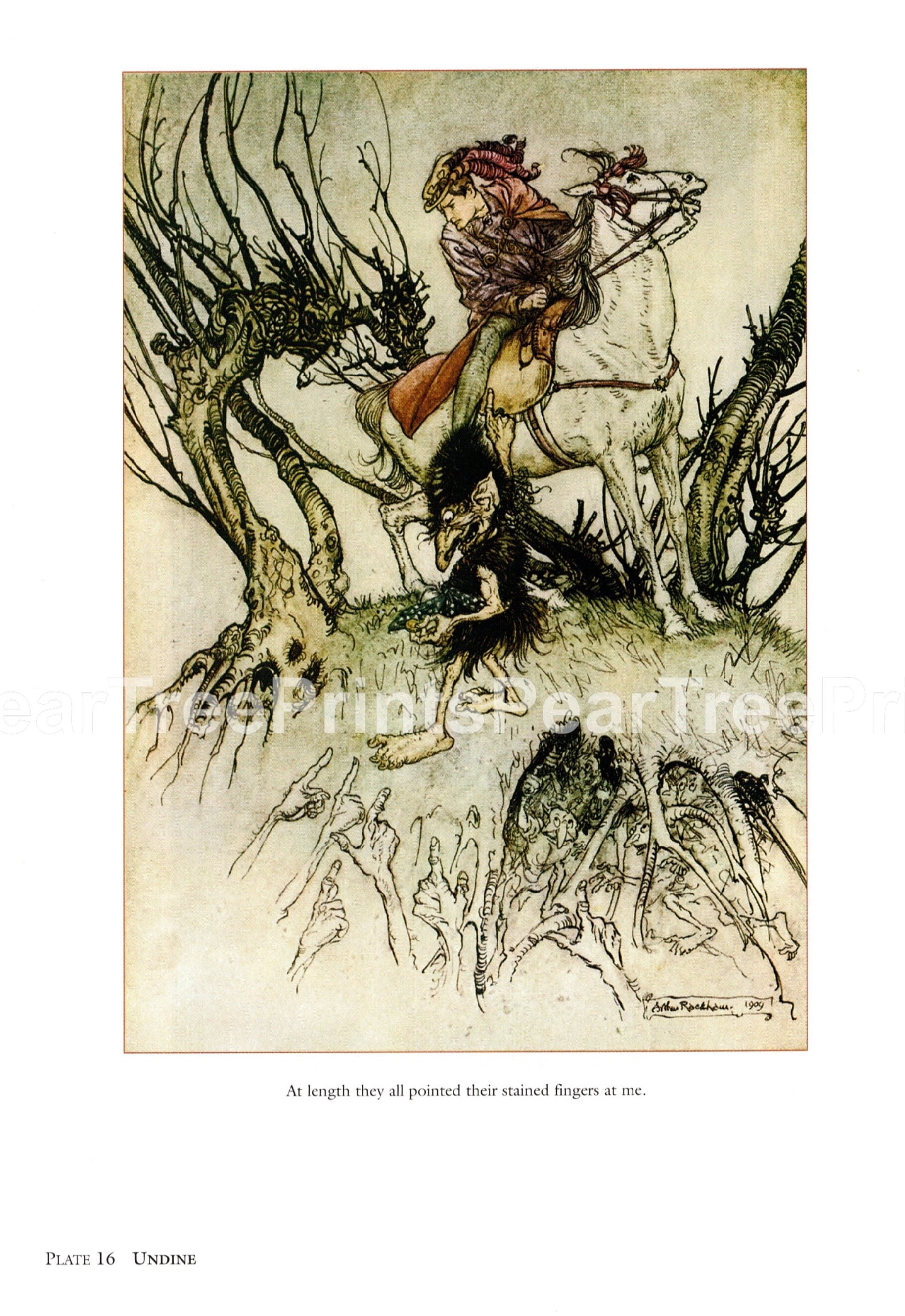 Arthur Rackham Undine Print: Vintage Fairy Tale Fantasy Art - Etsy UK