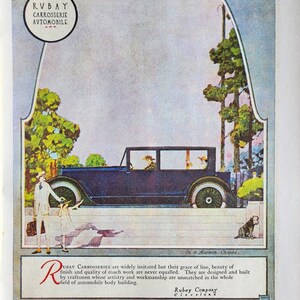 Rubay & Nordyke Marmon Auto Ads: Vintage Car Poster