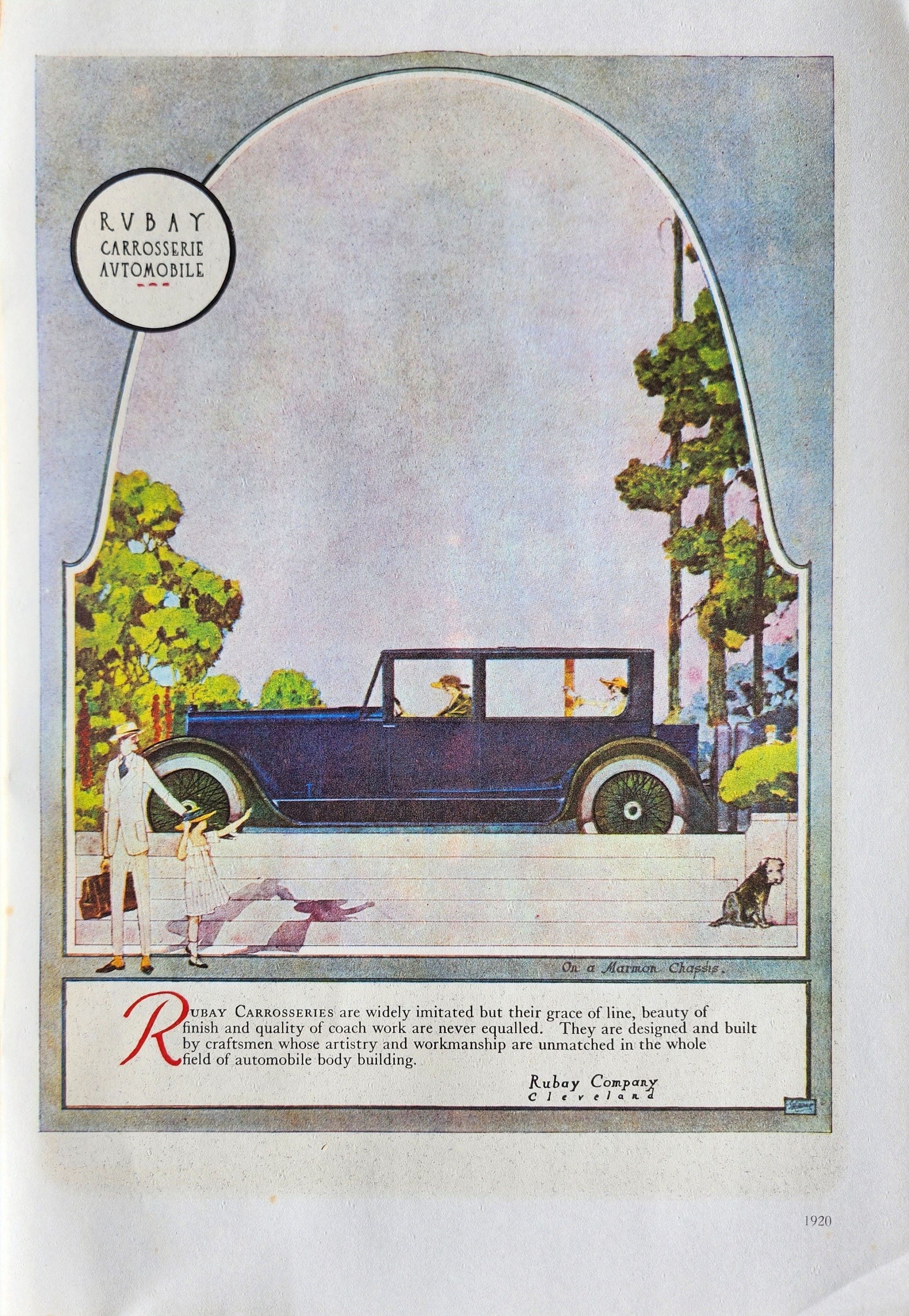 Rubay & Nordyke Marmon Auto Ads: Vintage Car Poster