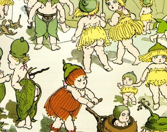 May Gibbs Gumnut Babies Vintage Print: Australian Bush Fairytale (4x5.5in)
