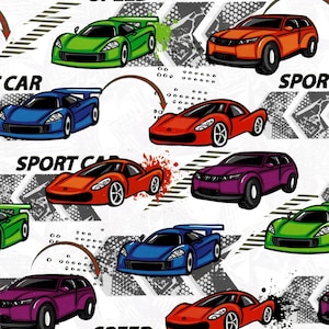 SPORTS CARS-collectie inpakpapier x3 - cadeaupapier voor hem, knutselen, decoupage, scrapbooking