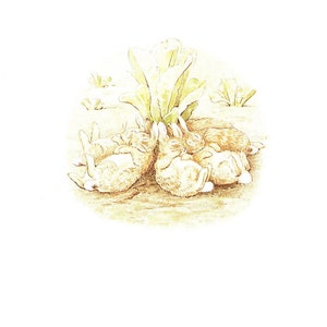 Beatrix Potter Flopsie Bunnies Druck: 1987 Vintage Kinderzimmer Kunst