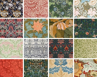 Postales Art Nouveau de William Morris: Diseños florales (juego de 10)