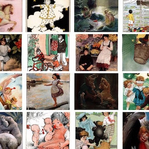 10 Postcards American Children's Illustrators - Postcrossing, Invitations, Journals, Crafts, Bookmarks – Unique gift for fans young and old!