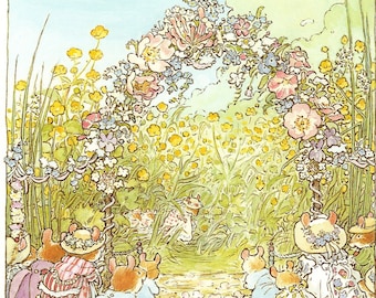 Jill Barklem Original Vintage Print 1988 – Brambly Hedge – Cute Mice - Unique Gift (24)