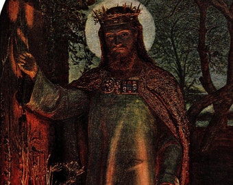 William Holman Hunt: Het Licht van de Wereld - Vintage kunstprint uit 1934