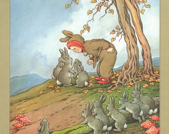 Vintage Ida Rentoul Outhwaite Print – Baby Bunting Nursery Rhyme