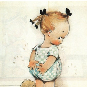 1994 Mabel Lucie Attwell Original Vintage 2-seitigen Druck – süße Kinder – Kindergarten Kunst – Baby-Dusche – einzigartiges Geschenk (20)