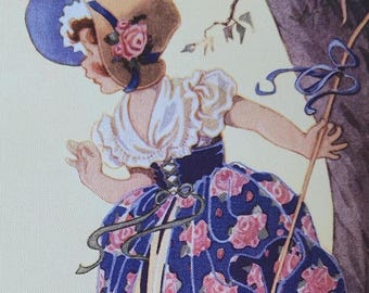 Vintage-Kinderreimposter „Little Bo-Peep“ – Großer klassischer Druck – Beliebte Kinderreime