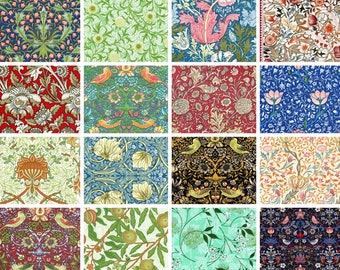 William Morris Paper Napkins: Arts & Crafts Floral Decoupage (x16)
