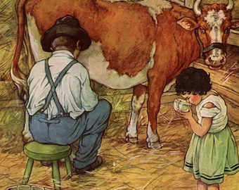 1936 Farm Animals Nursery Print | C.M. Burd illustrator