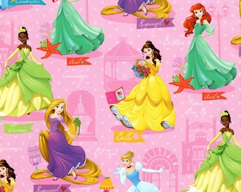 DISNEY PRINCESS POWER Wrapping Paper x3 - Cinderella, Belle, Tiana, Ariel - Birthdays, Crafts, Decoupage, Scrapbooking