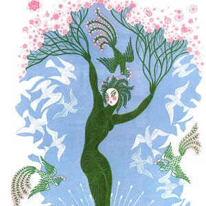 Erté Original 1920s Art Deco Vintage Print - Exotic, Elegant, Colourful, Romantic – Unique Gift for fashion lovers
