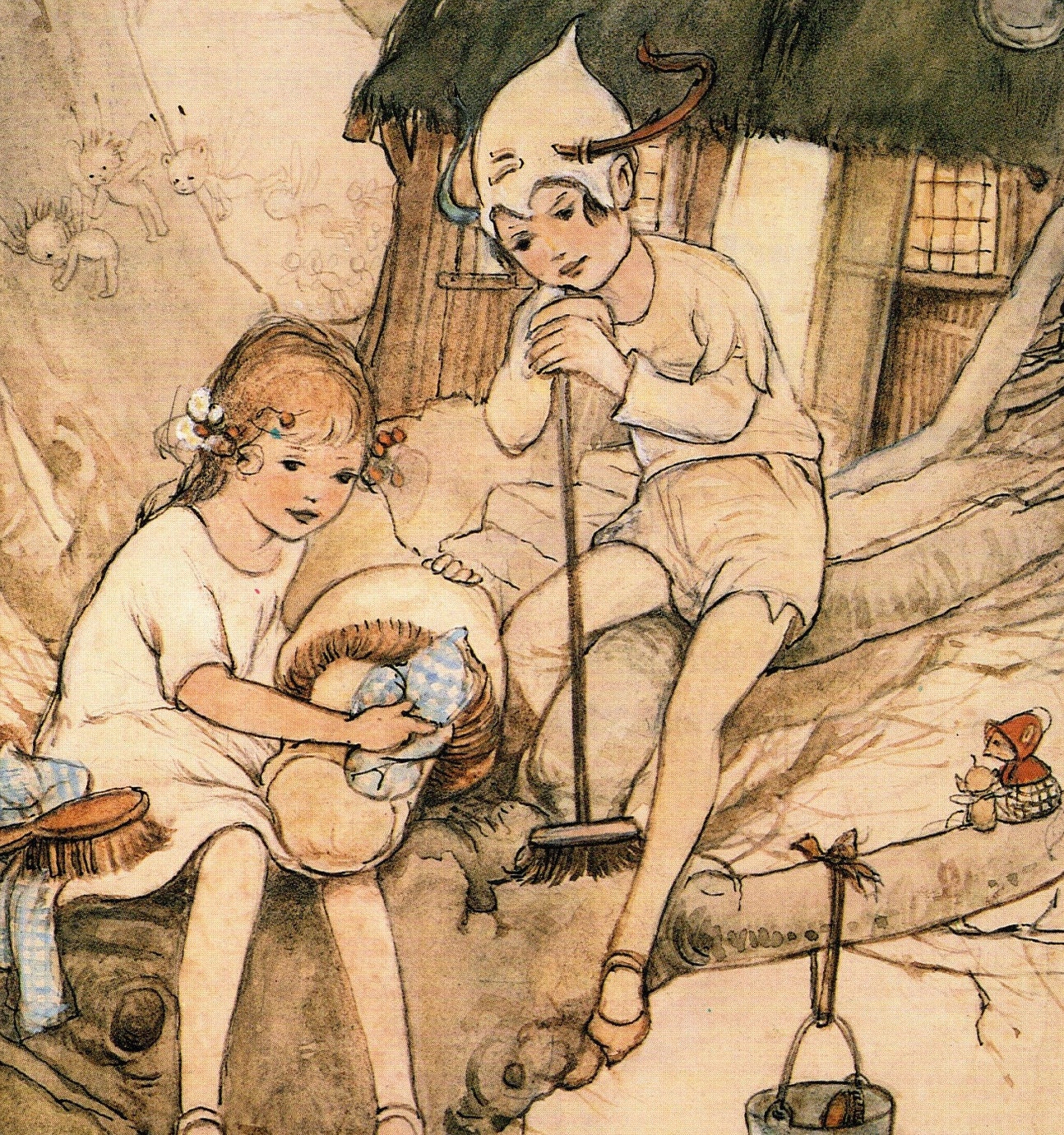 Mabel Lucie Attwell “peter Pan” Original Vintage Print