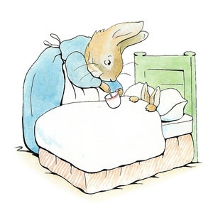 1982 Beatrix Potter Peter Rabbit Abenteuer - Originaler großer Vintage 2-seitiger Druck - Wunderliche Kinderzimmer Kunst - Niedliche Retro Tiere