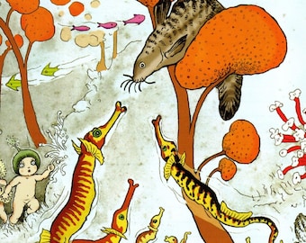 May Gibbs Gumnut Babies Vintage Print: Australian Fairytale Art