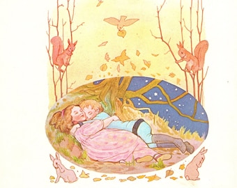 Margaret Tarrant 1984 Original Vintage Print – Nursery Rhymes & Fairy Tales - Monday's Child is Fair of Face – Unique Gift