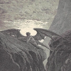 Gustave Doré Paradise Lost Engraving: 1887 Biblical Art Print