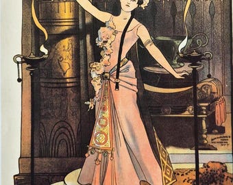 Póster de teatro vintage: Una ópera griega esclava, 1899