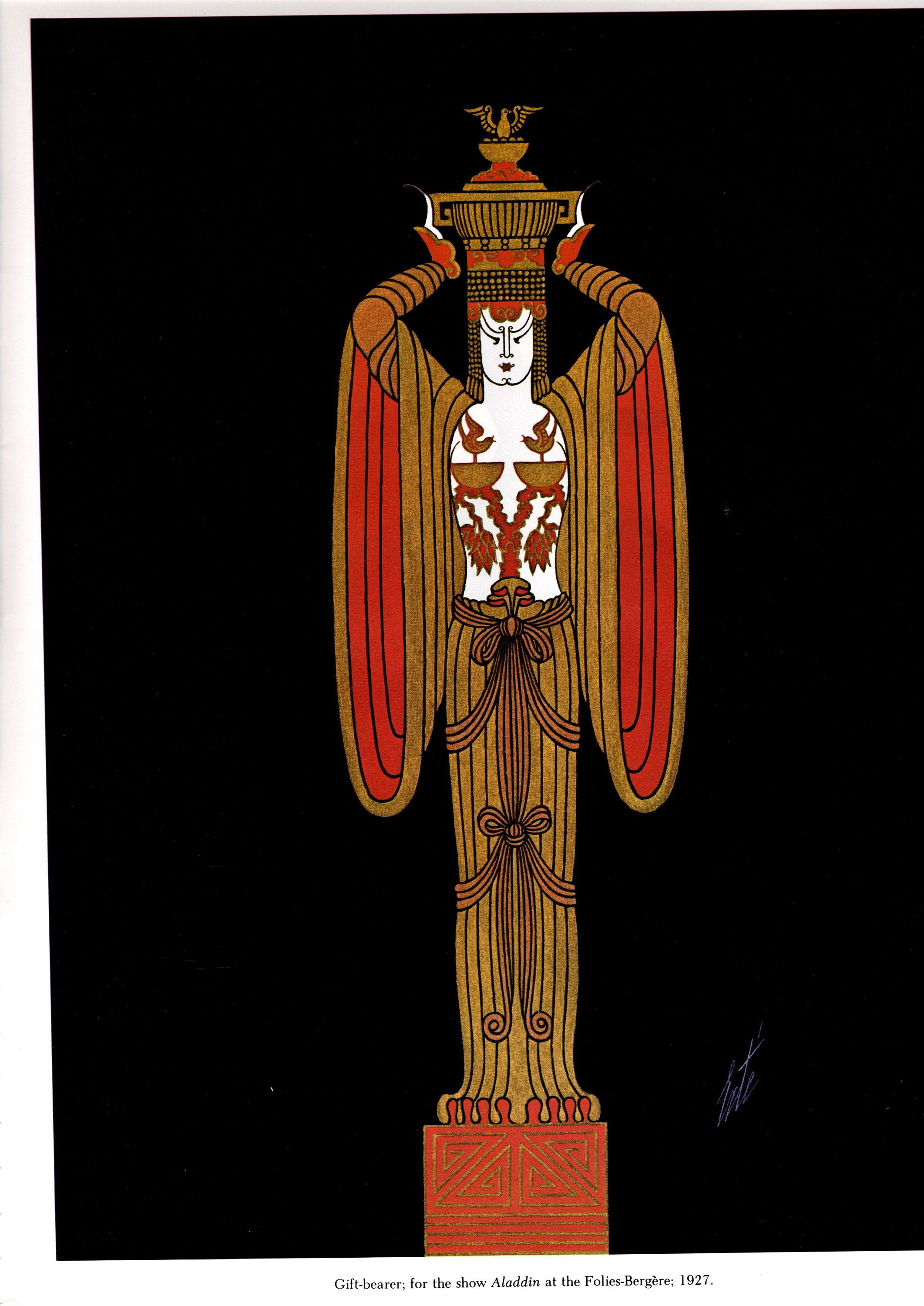 Erté Theatrical Costumes Original Vintage Large 2 sided Print   Etsy