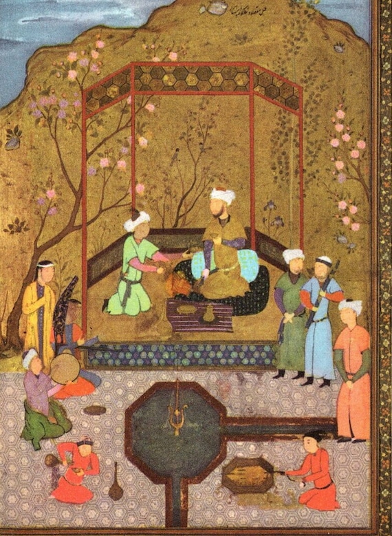 Ancient Persian Painting From Manuscripts Khamsa of Jami Etsy