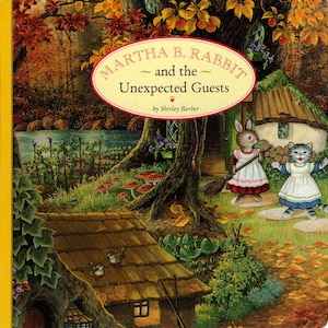 Vintage Shirley Barber &#39;Martha B. Rabbit&#39; Book Cover - Woodland Nursery Art