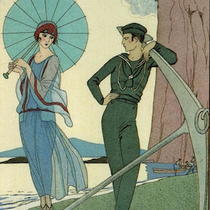Póster Art Déco de George Barbier: Ilustración de moda, impresión Art Nouveau