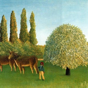 Henri Rousseau Vintage Druck: “Die Weide, 1910” Post-Impressionistische Kunst