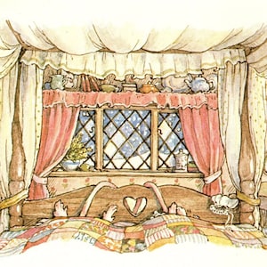 Brambly Hedge &quot;Winter Story&quot; Vintage Print: Jill Barklem Mice Illustration