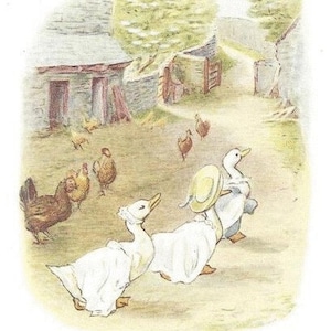 1907 Beatrix Potter Antique Print: Tale of Tom Kitten, Nursery Art