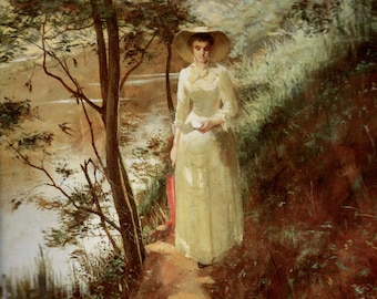 Vintage Frederick McCubbin 'The Letter' Original Print: Australian Masterpiece