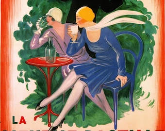 Cappiello La Menthe Pastille Print: Vintage French Art Deco Advertising
