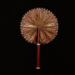 PRINT ONLY - Antique Decorative Hand-Held Fan - Memory Aids - Unique gift for fan collectors and lovers of costume accessories (66)