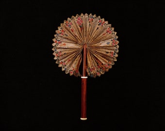 PRINT ONLY - Antique Decorative Hand-Held Fan - Memory Aids - Unique gift for fan collectors and lovers of costume accessories (66)