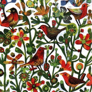 4 servilletas de papel PÁJAROS Y FLORES OTOÑALES - Decoupage, Scrapbooking, Fabricación de tarjetas, Técnicas mixtas, Manualidades con papel, Pañuelos para manualidades