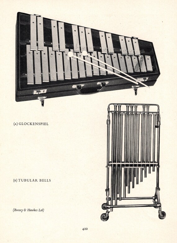 1958 Original 2sided Print Glockenspiel Tubular Bells Etsy España