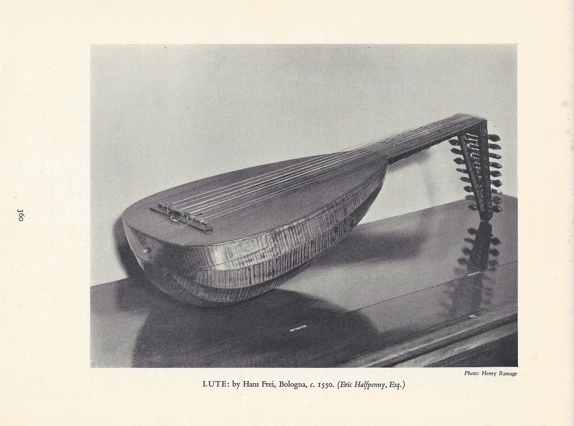 1958 Original 2sided Print Lute 1550 and 1800s Harp Flute & Etsy