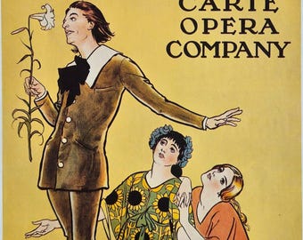 Vintage Theatre Poster – Patience – Theatrical History Wall Art